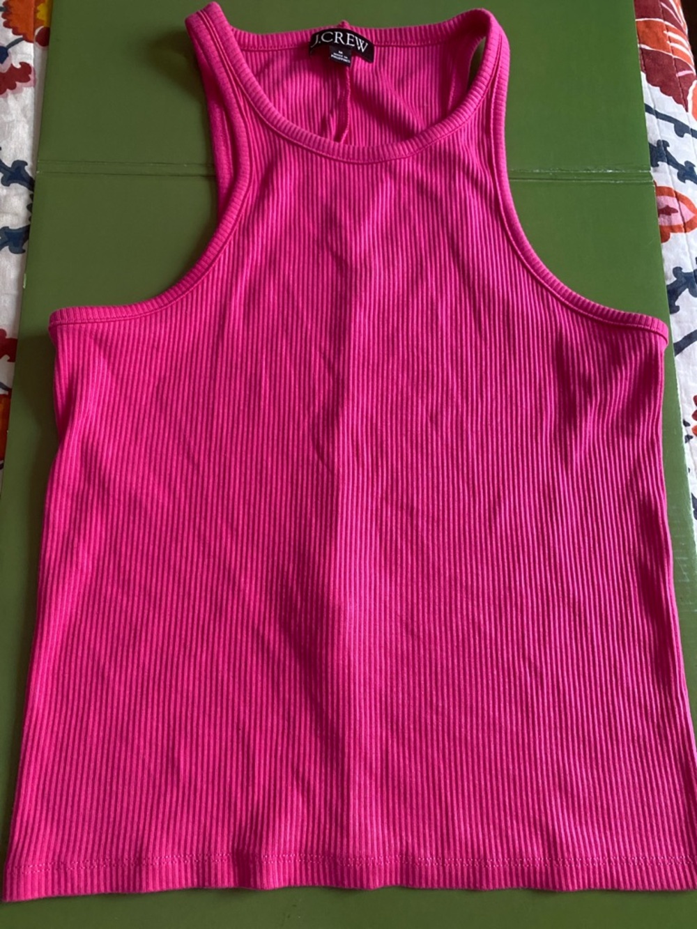 J. Crew Bright Fuchsia Ribbed Tank